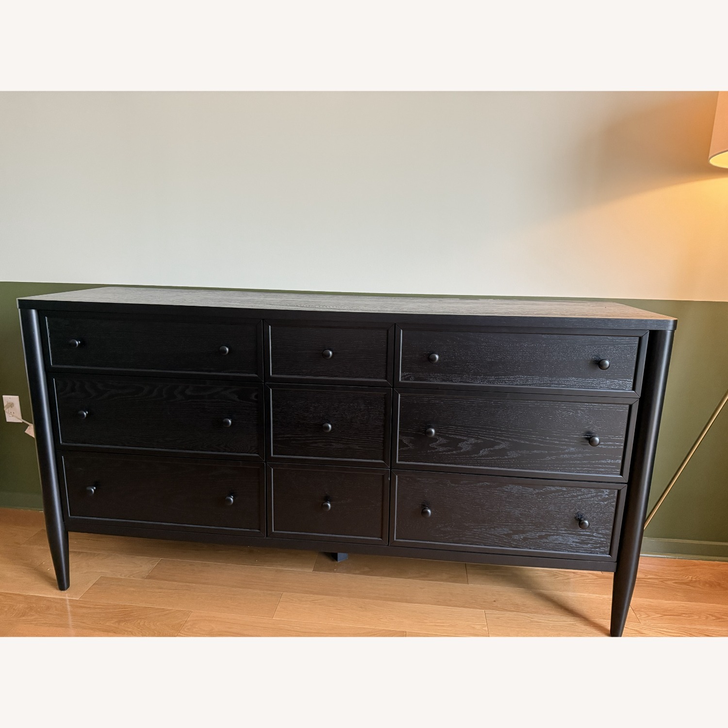 Living Spaces 9 Drawer Black Wood Dresser - image-6
