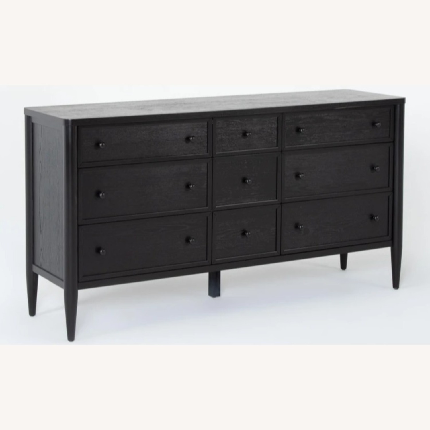 Living Spaces 9 Drawer Black Wood Dresser - image-2