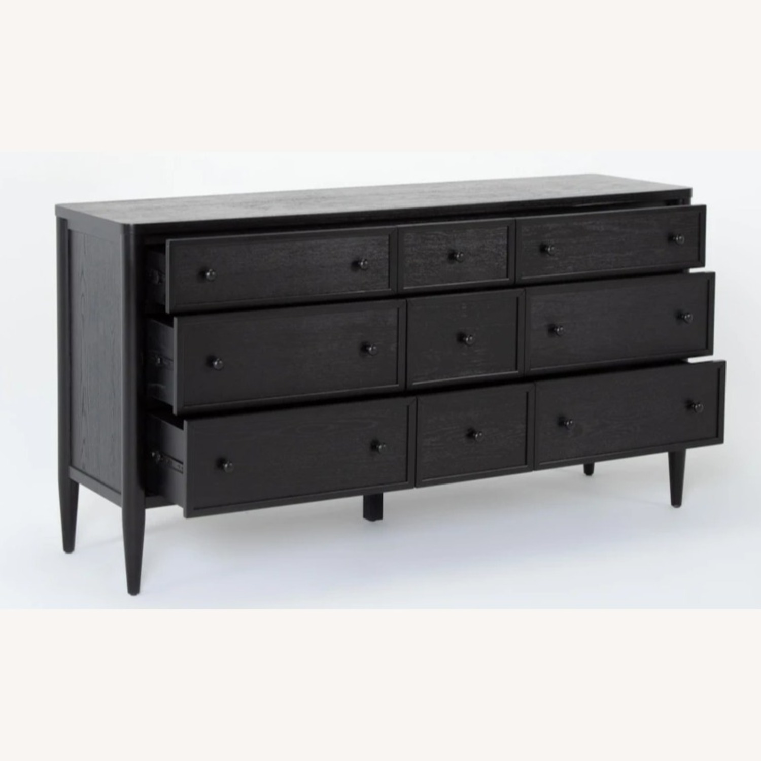 Living Spaces 9 Drawer Black Wood Dresser - image-3