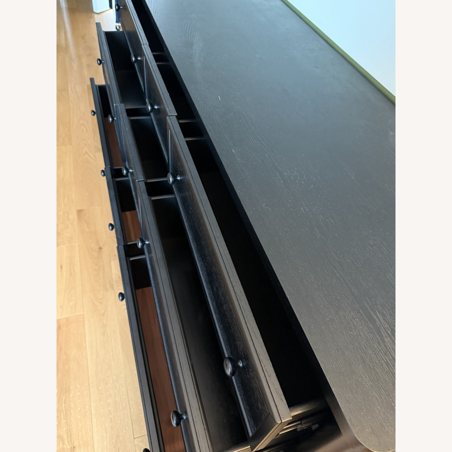 Living Spaces 9 Drawer Black Wood Dresser - image-9