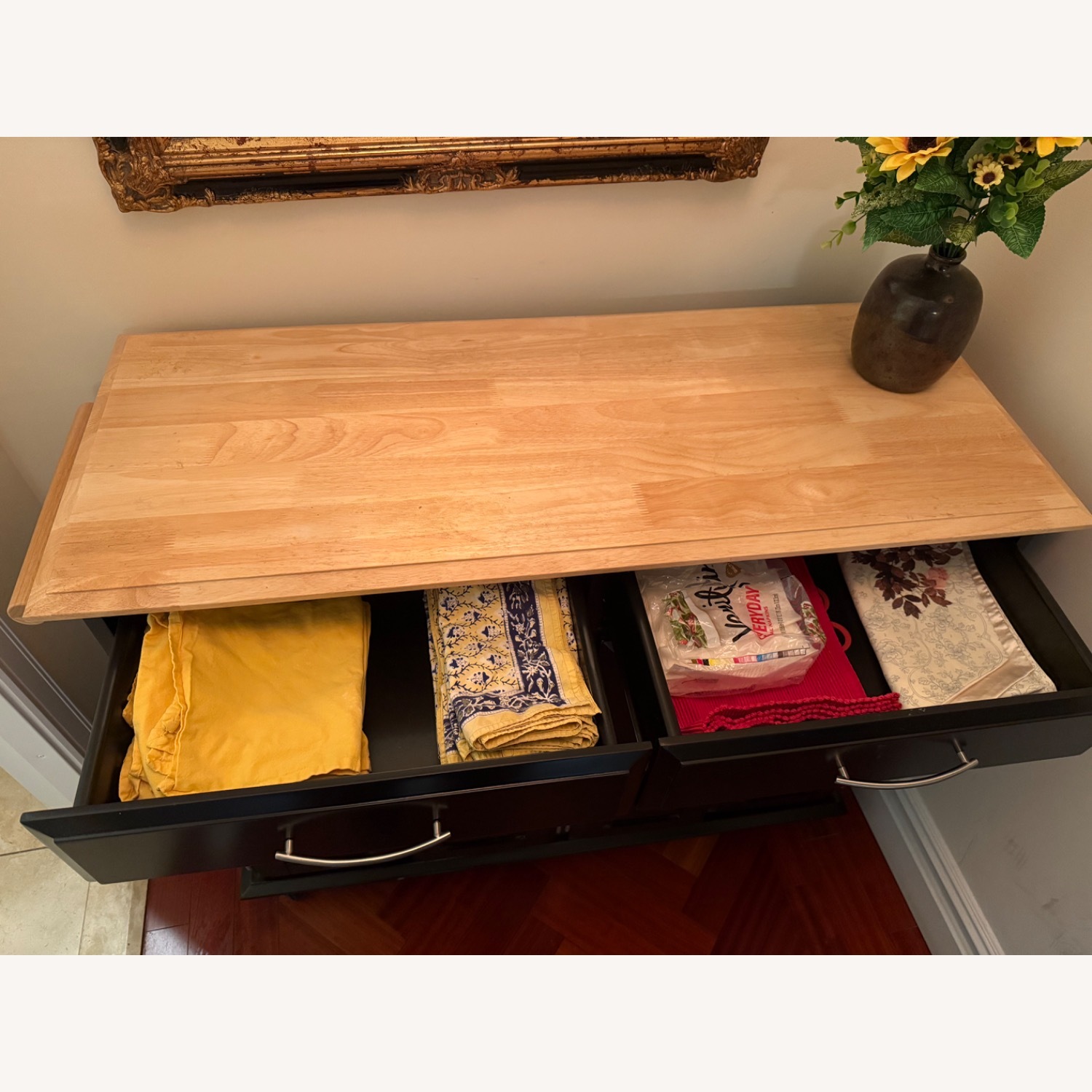 Vintage/Antique Finds Black Wood Sideboard - image-3