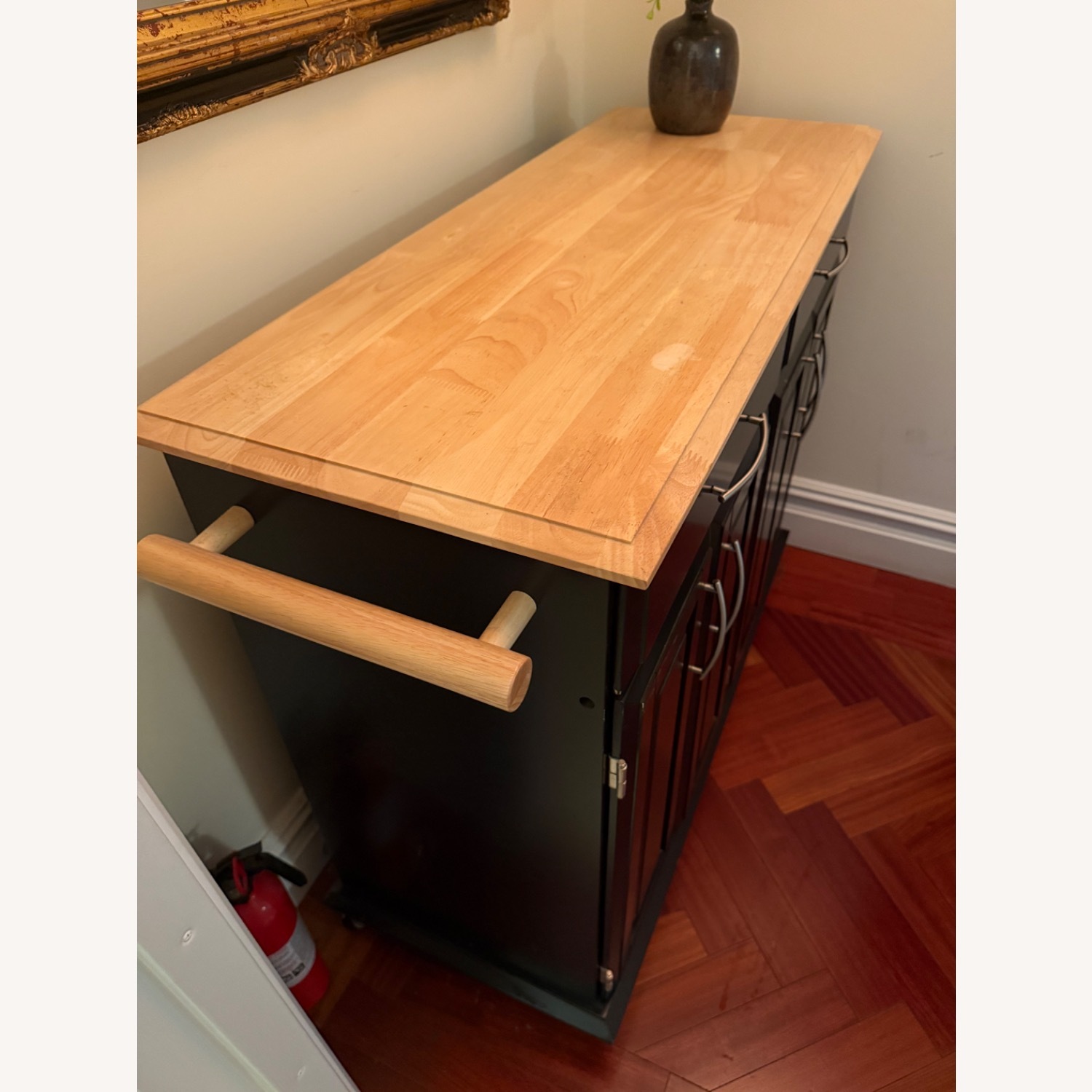 Vintage/Antique Finds Black Wood Sideboard - image-6