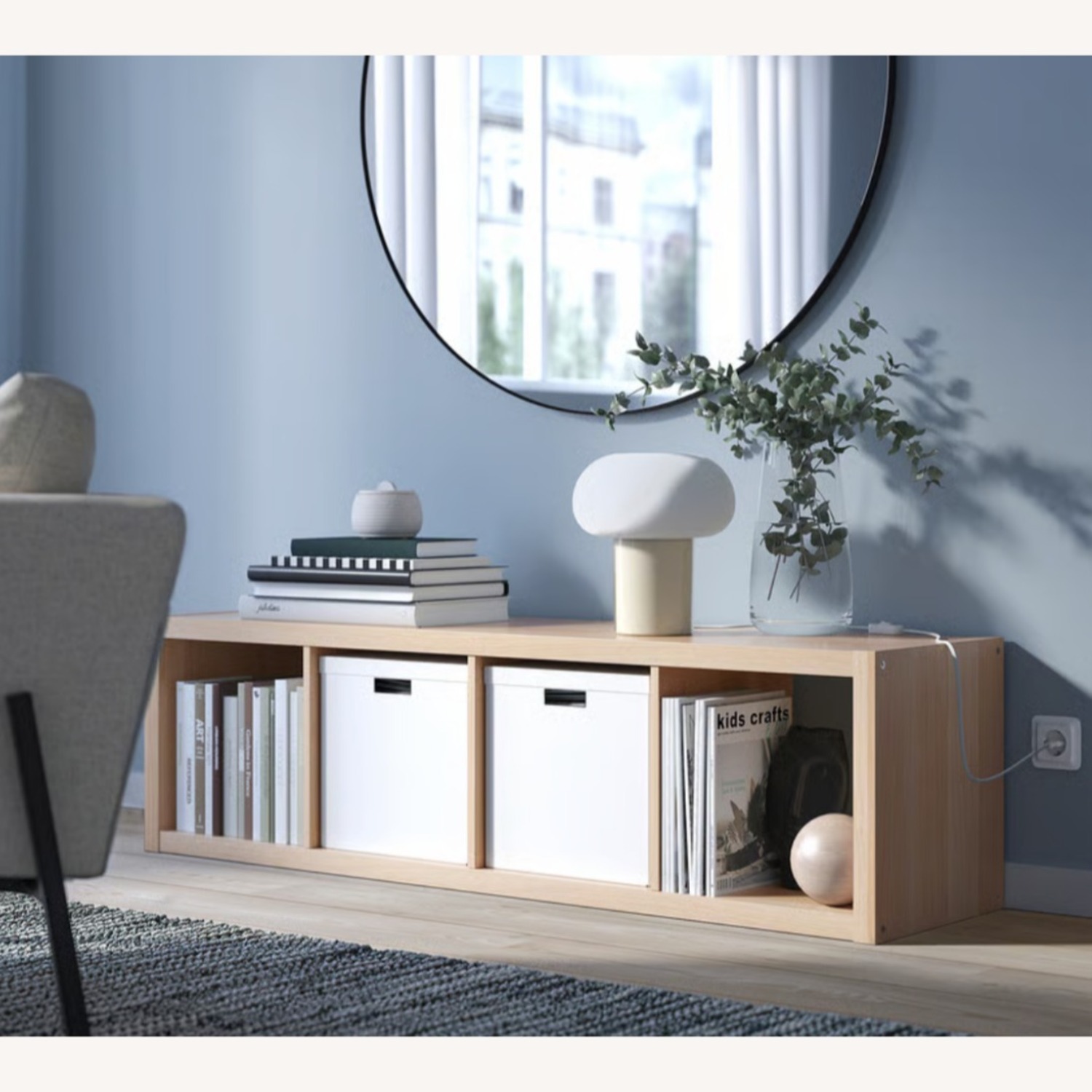 IKEA Kallax Natural Wood Media Storage - image-4