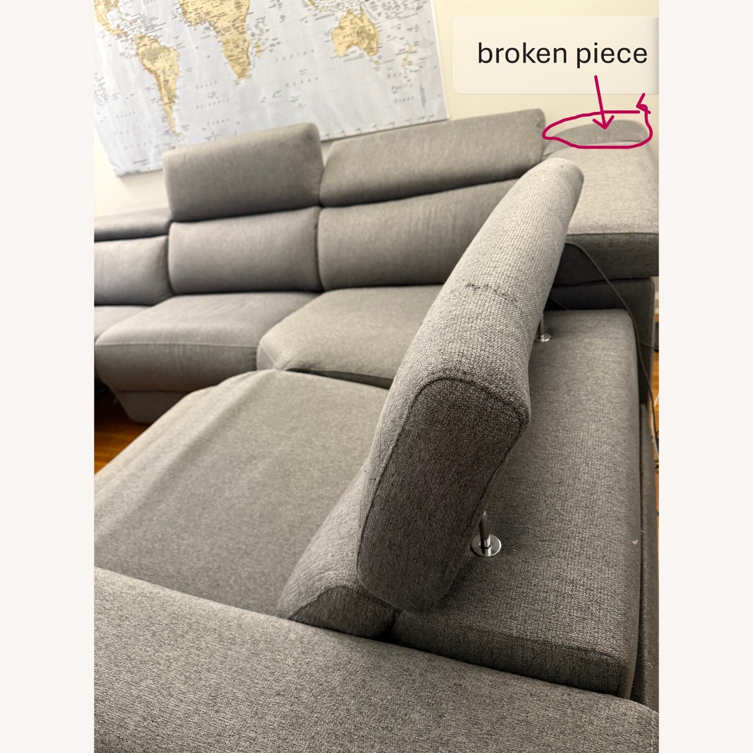 Macy's 4-Pc. Fabric Sectional W Power Recliners - image-13