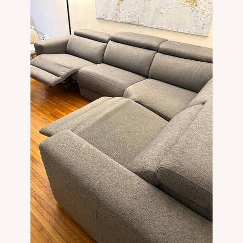 Used Macy's 4-Pc. Fabric Sectional W Power Recliners for sale on AptDeco