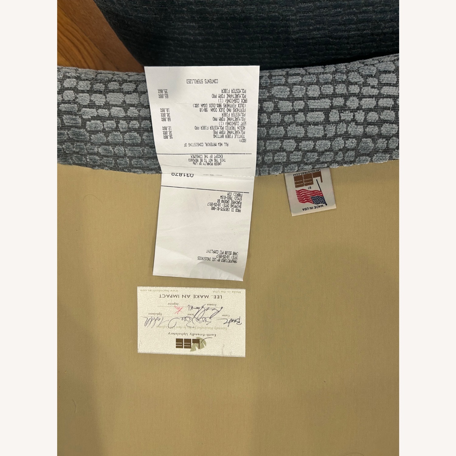 Lee Industries Blue Fabric Swivel Accent Chairs - image-13