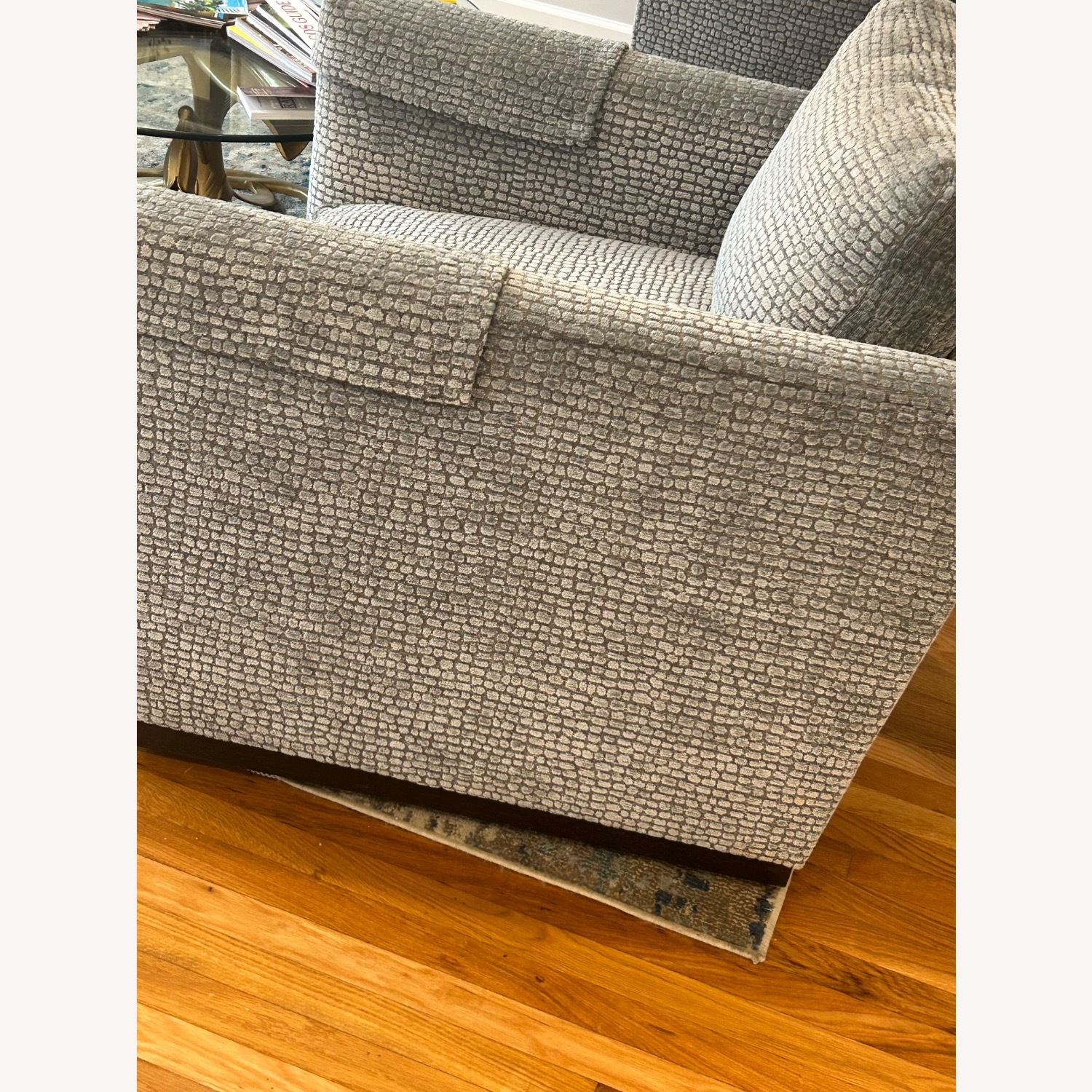 Lee Industries Blue Fabric Swivel Accent Chairs - image-10