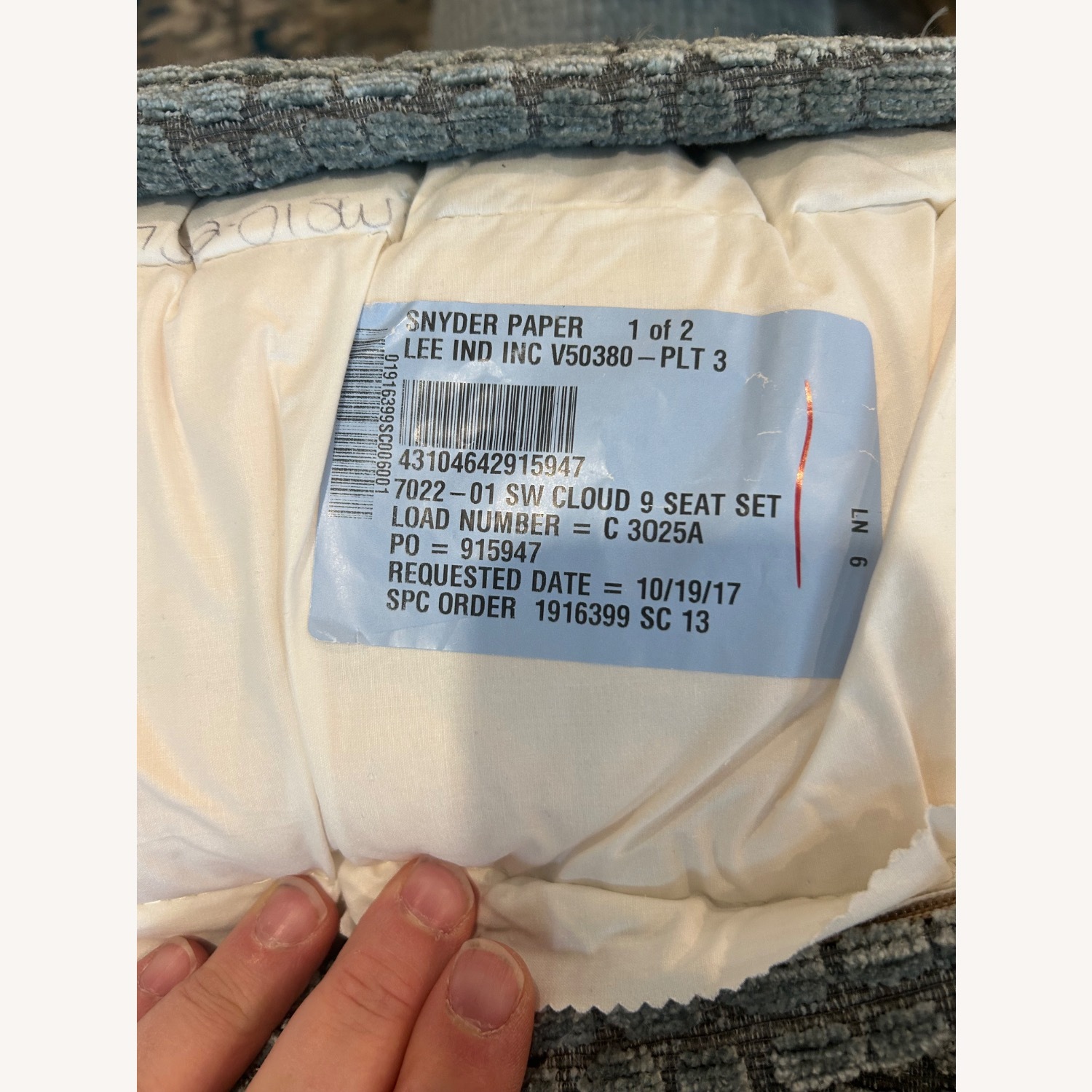 Lee Industries Blue Fabric Swivel Accent Chairs - image-11