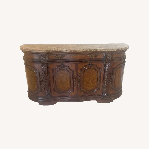Used Antique Dark Brown Wood Sideboard for sale on AptDeco