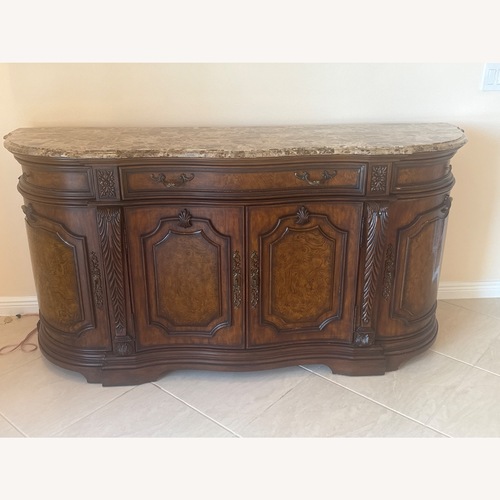Used Antique Dark Brown Wood Sideboard for sale on AptDeco