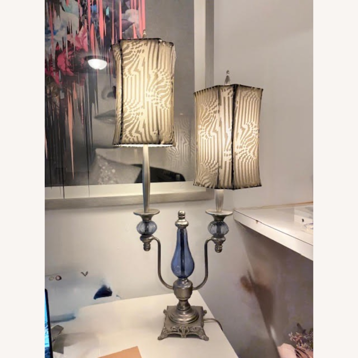 Zebra Print Lamp - image-5