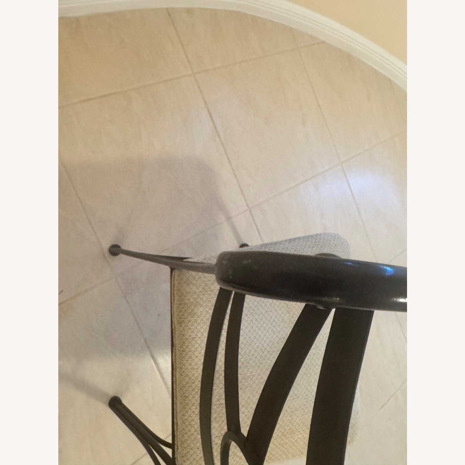 Antique Light Brown Fabric Dining Chairs - image-4