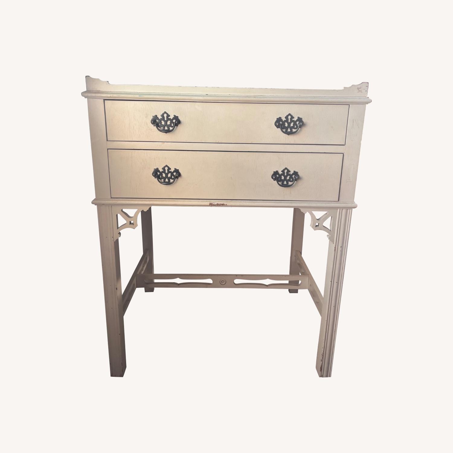 Thomas O'Brien White Wood Nightstand - image-0