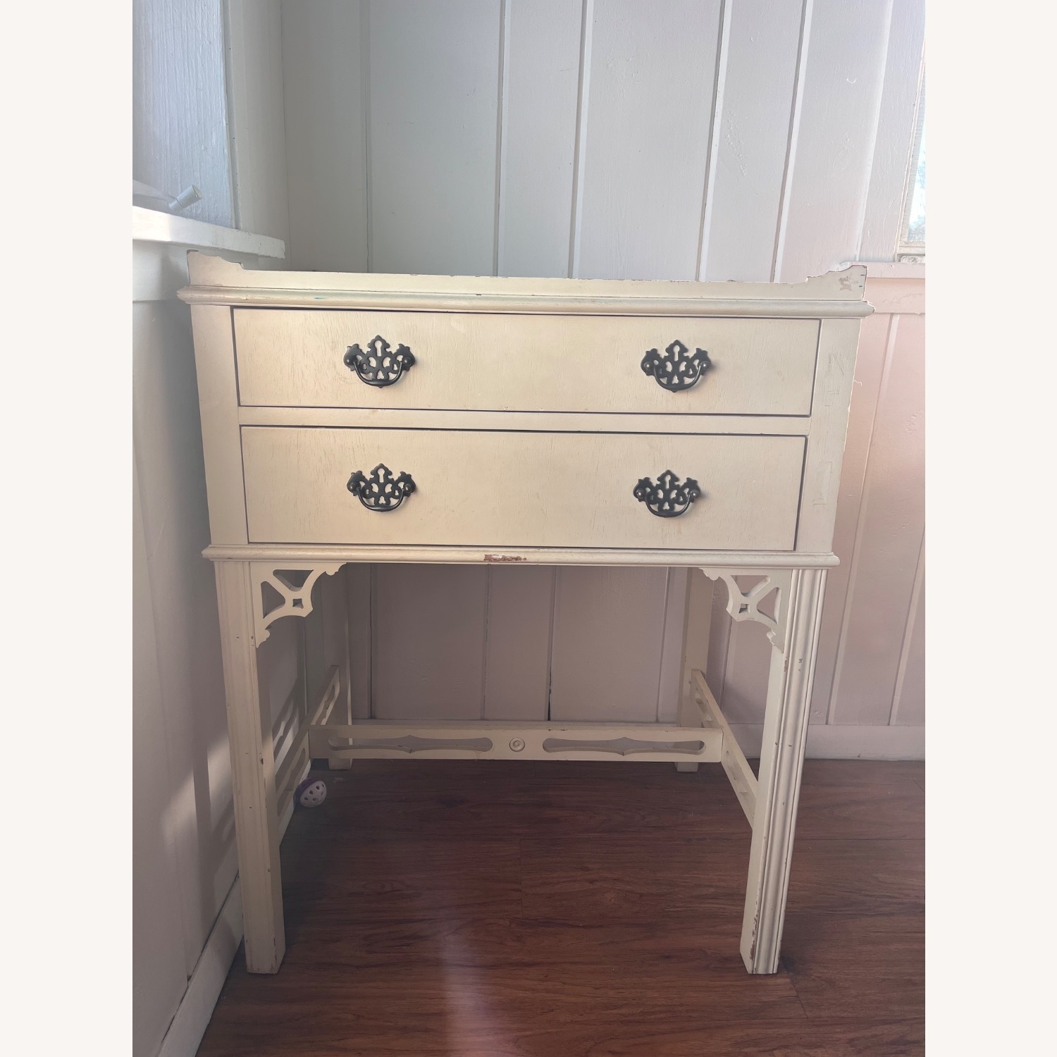 Thomas O'Brien White Wood Nightstand - image-1