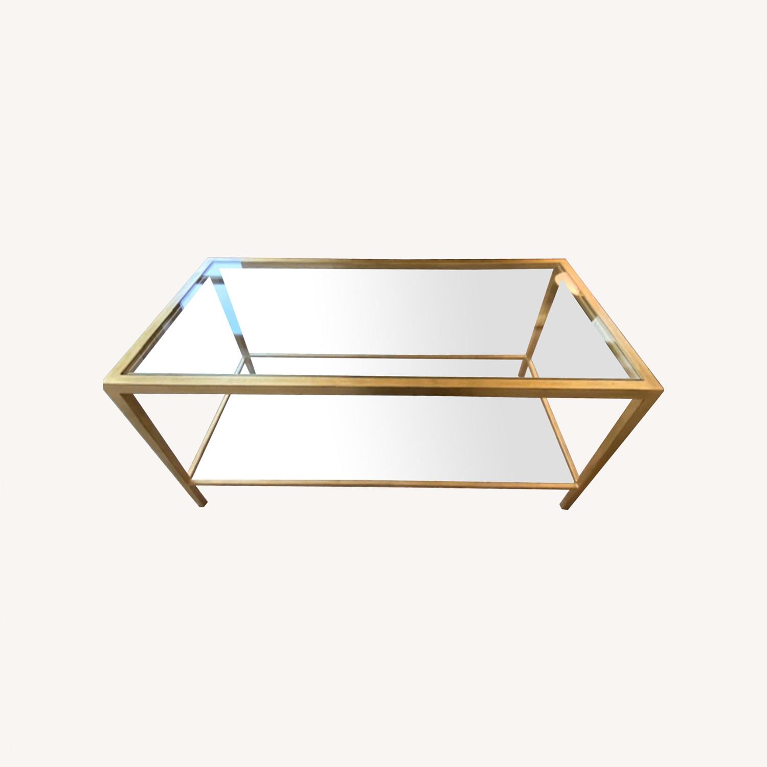 Kravet Gold Glass Coffee Table - image-0