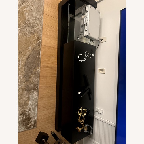 Used Amazon TV Stand Black Wood Play Table for sale on AptDeco