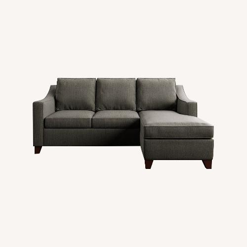 Used Pottery Barn Dark Gray Velvet Sleeper Sofa for sale on AptDeco