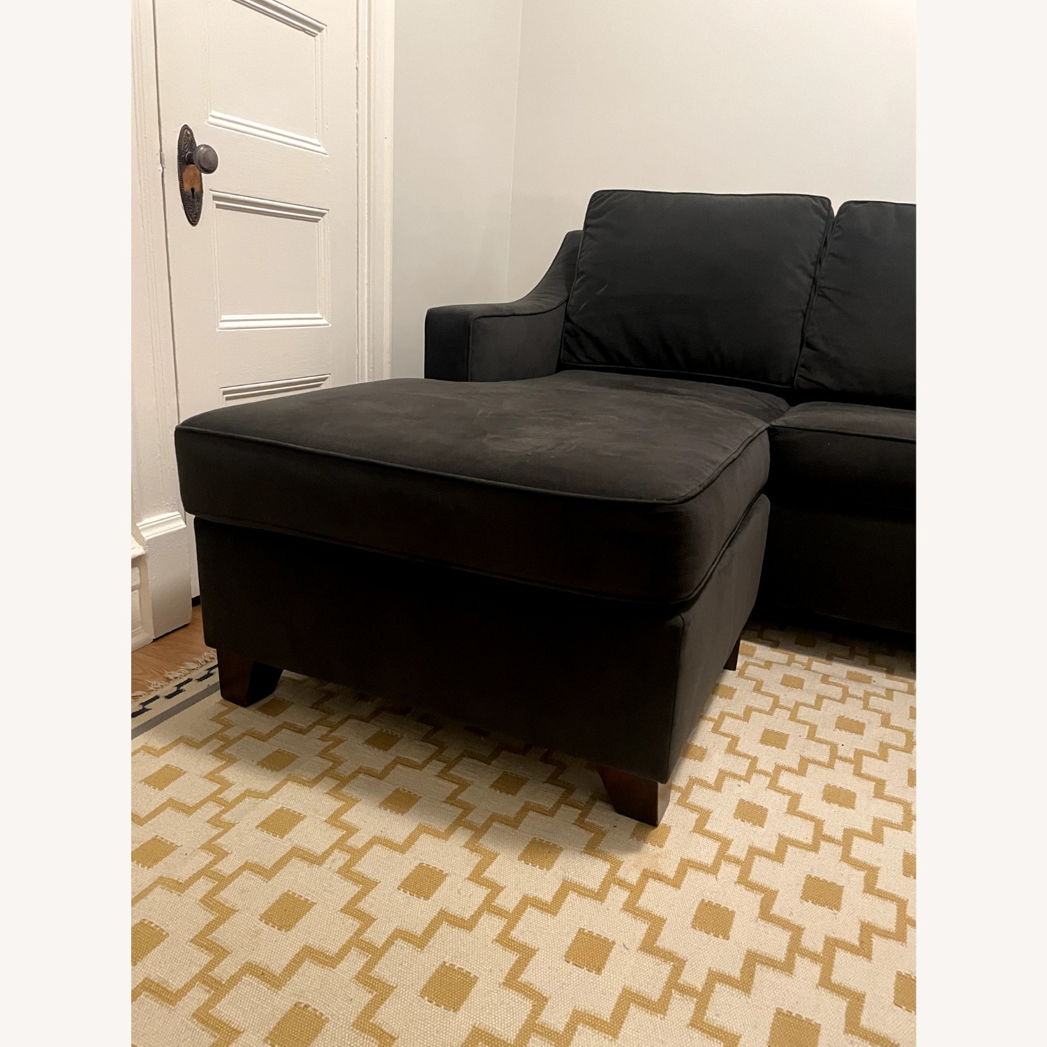 Pottery Barn Dark Gray Velvet Sleeper Sofa - image-3