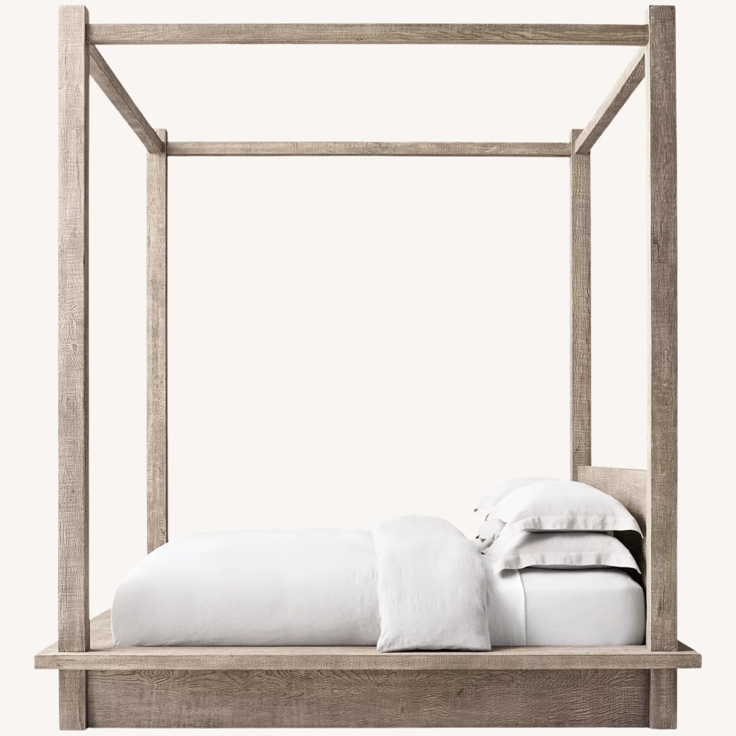 Restoration Hardware Reclaimed European Oak Canopy Bed – Queen  - image-6