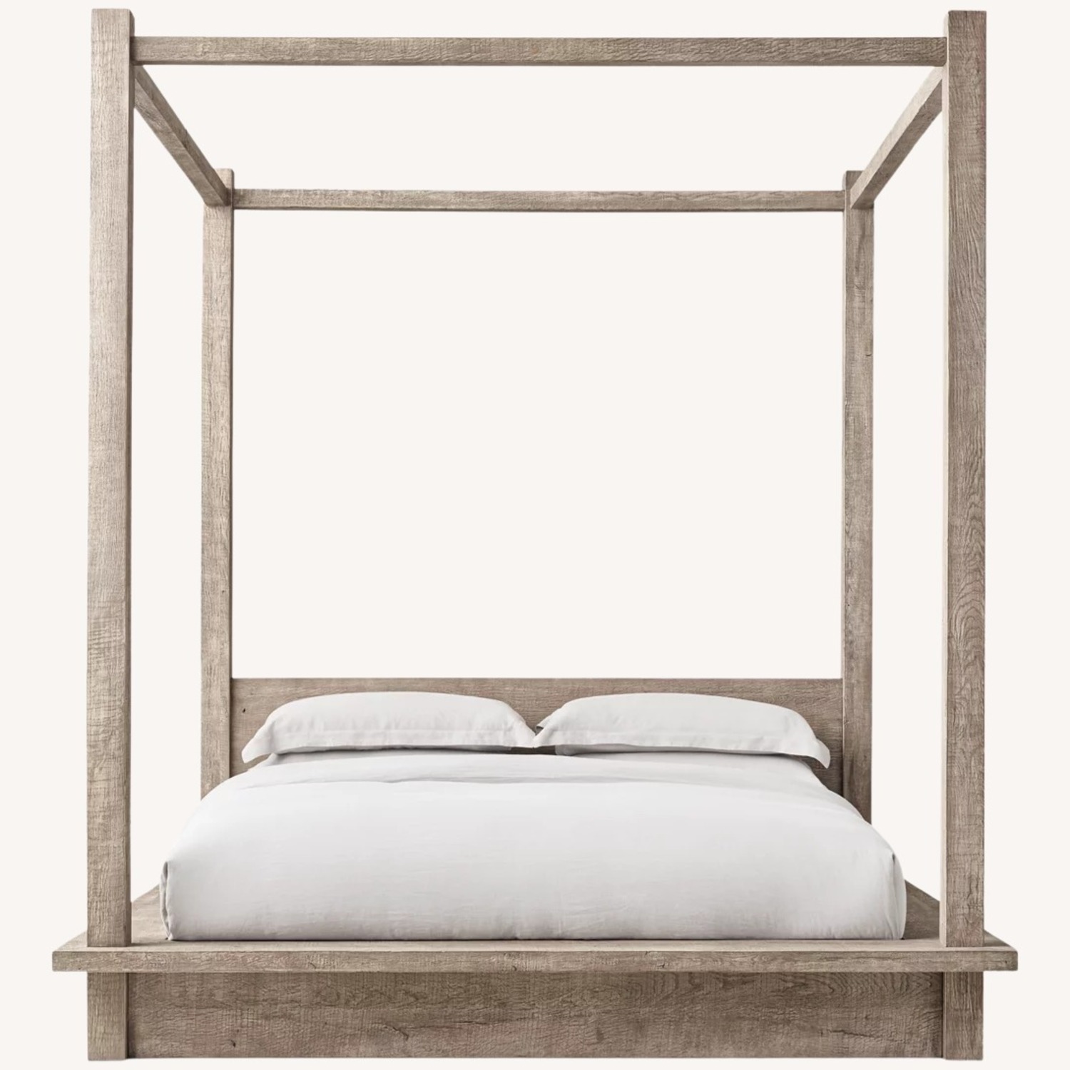 Restoration Hardware Reclaimed European Oak Canopy Bed – Queen  - image-5