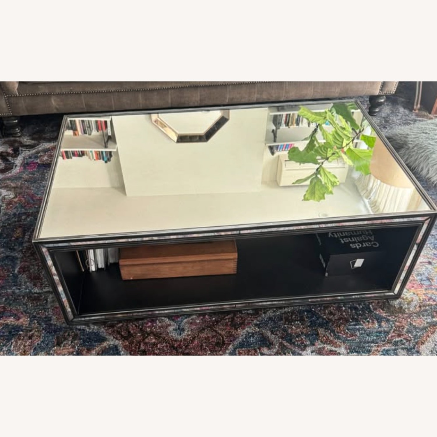 Restoration Hardware Strand Black Coffee Table - image-2