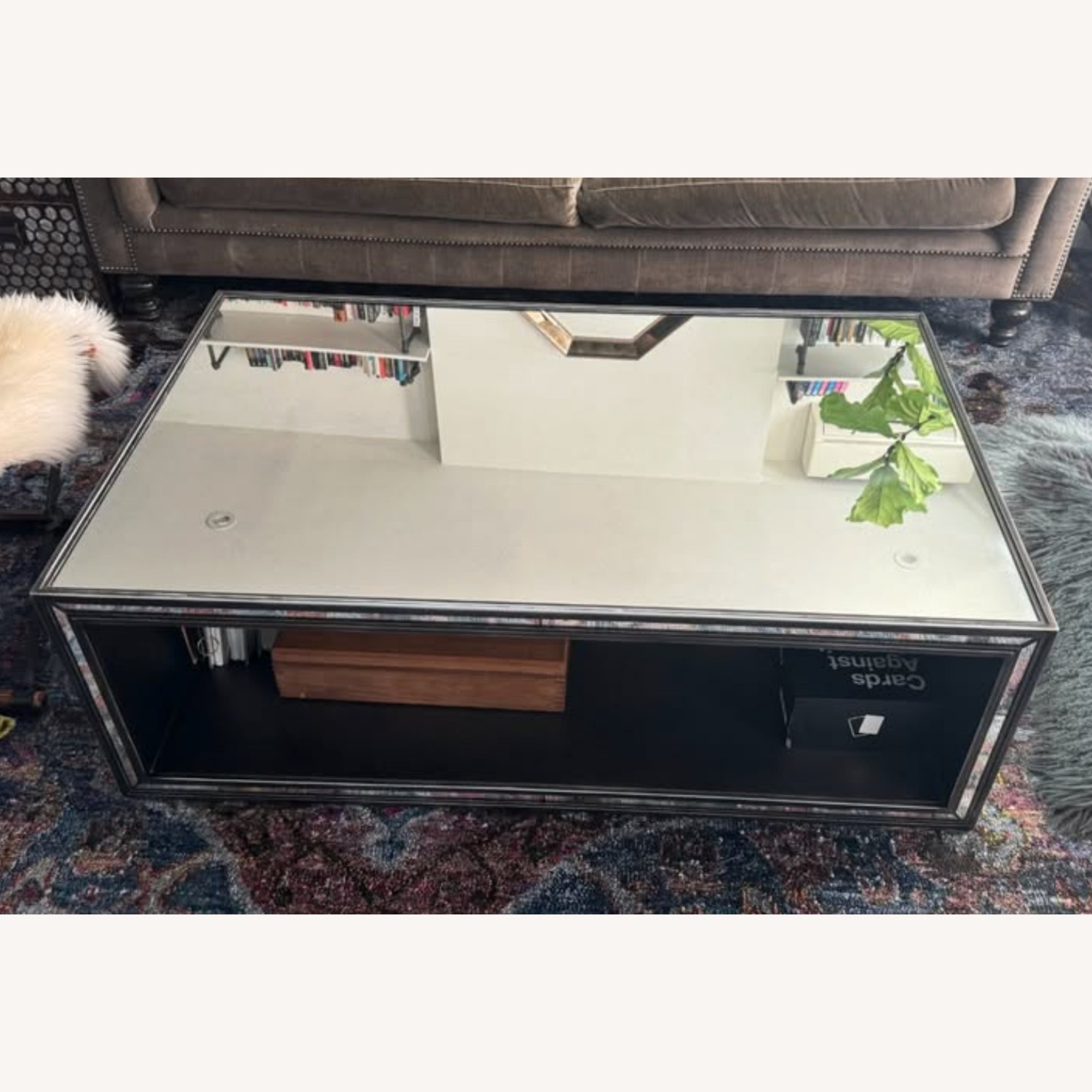 Restoration Hardware Strand Black Coffee Table - image-1