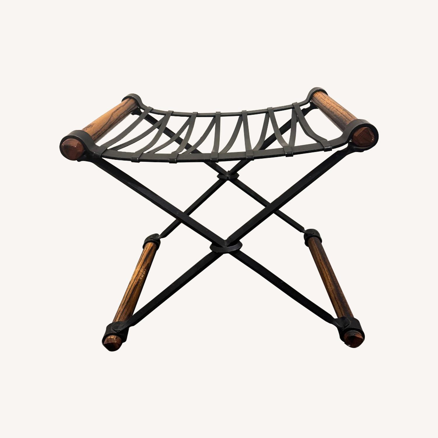 Vintage/Antique Finds Dark Brown Iron Bench - image-0