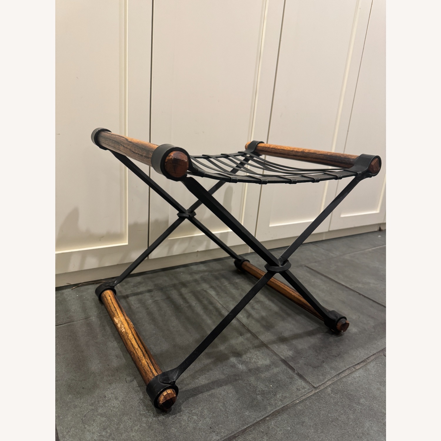 Vintage/Antique Finds Dark Brown Iron Bench - image-2