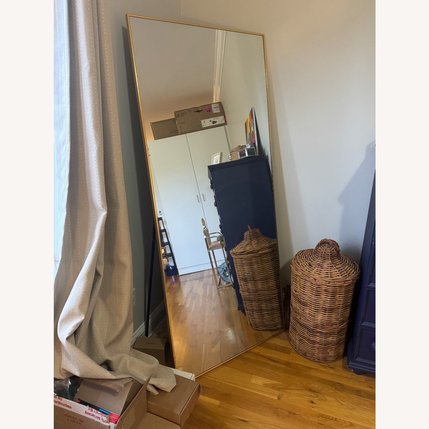 Home Depot Full Length Versatile Gold Floor Mirror - image-3