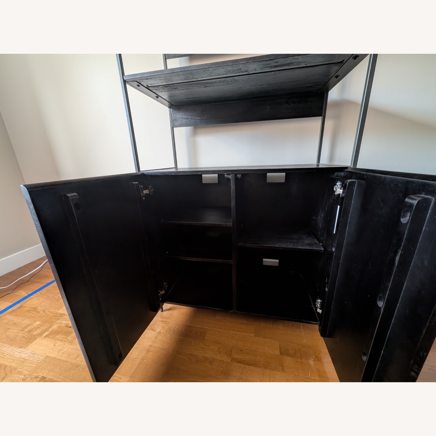 West Elm Industrial Black Wood Bookcase - image-4