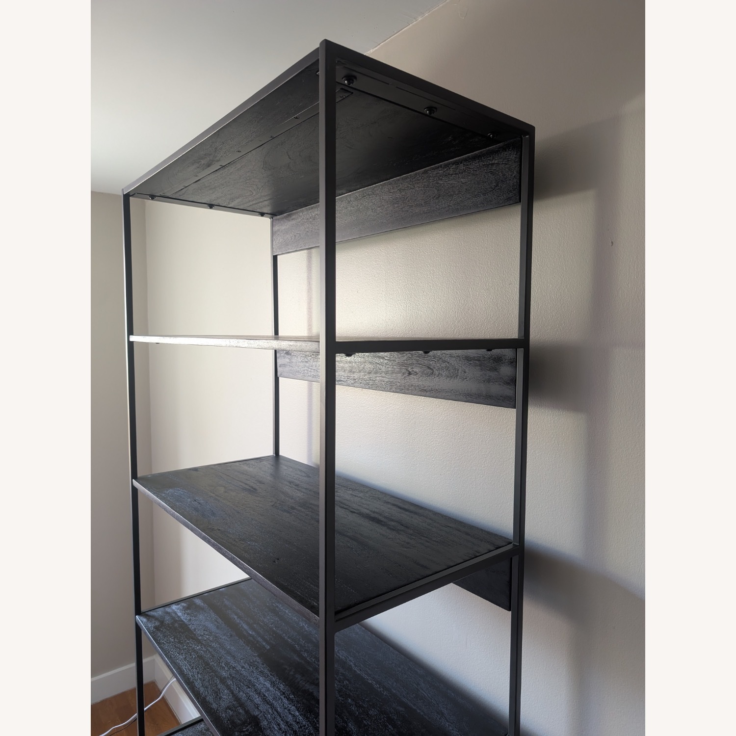 West Elm Industrial Black Wood Bookcase - image-2