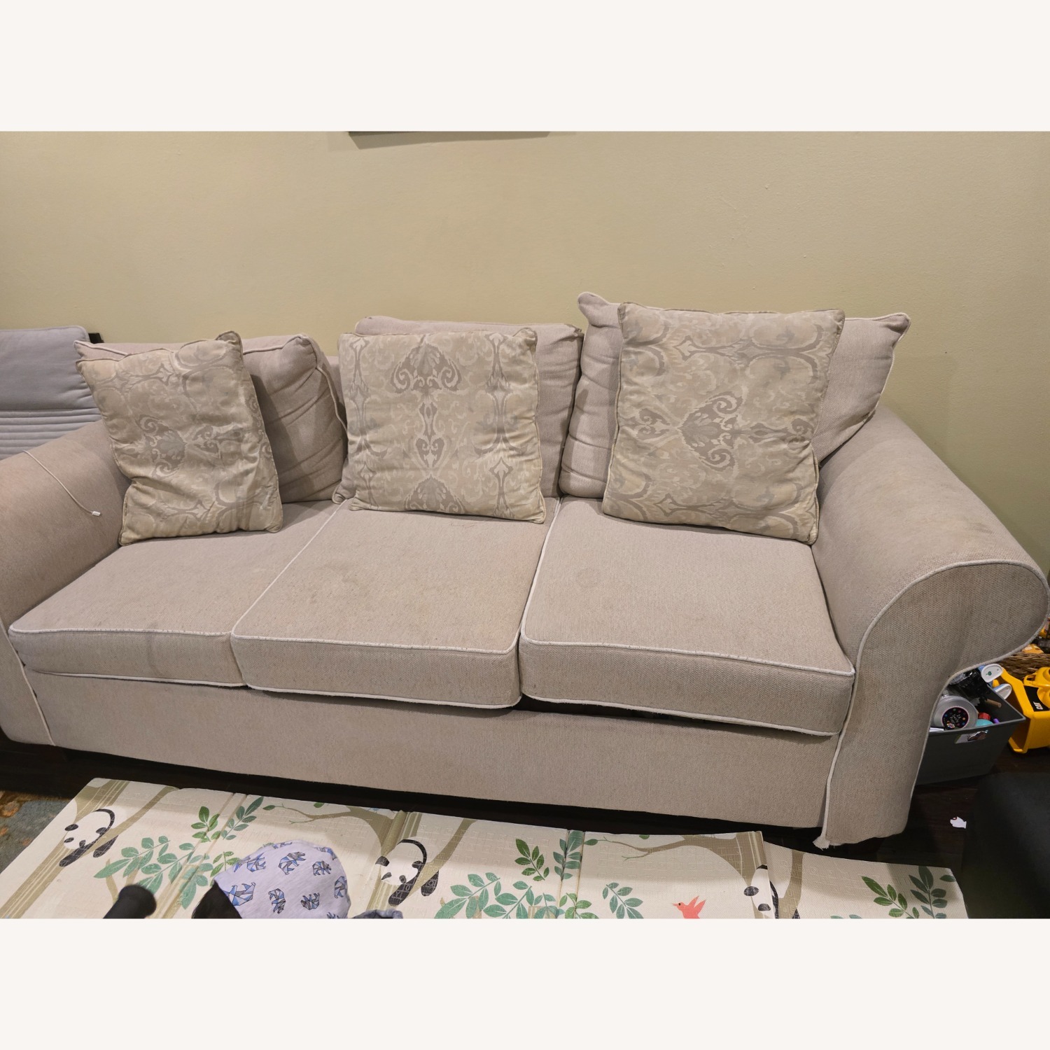 Bob's Discount Furniture Natural 3+ Seater Sofa - image-1