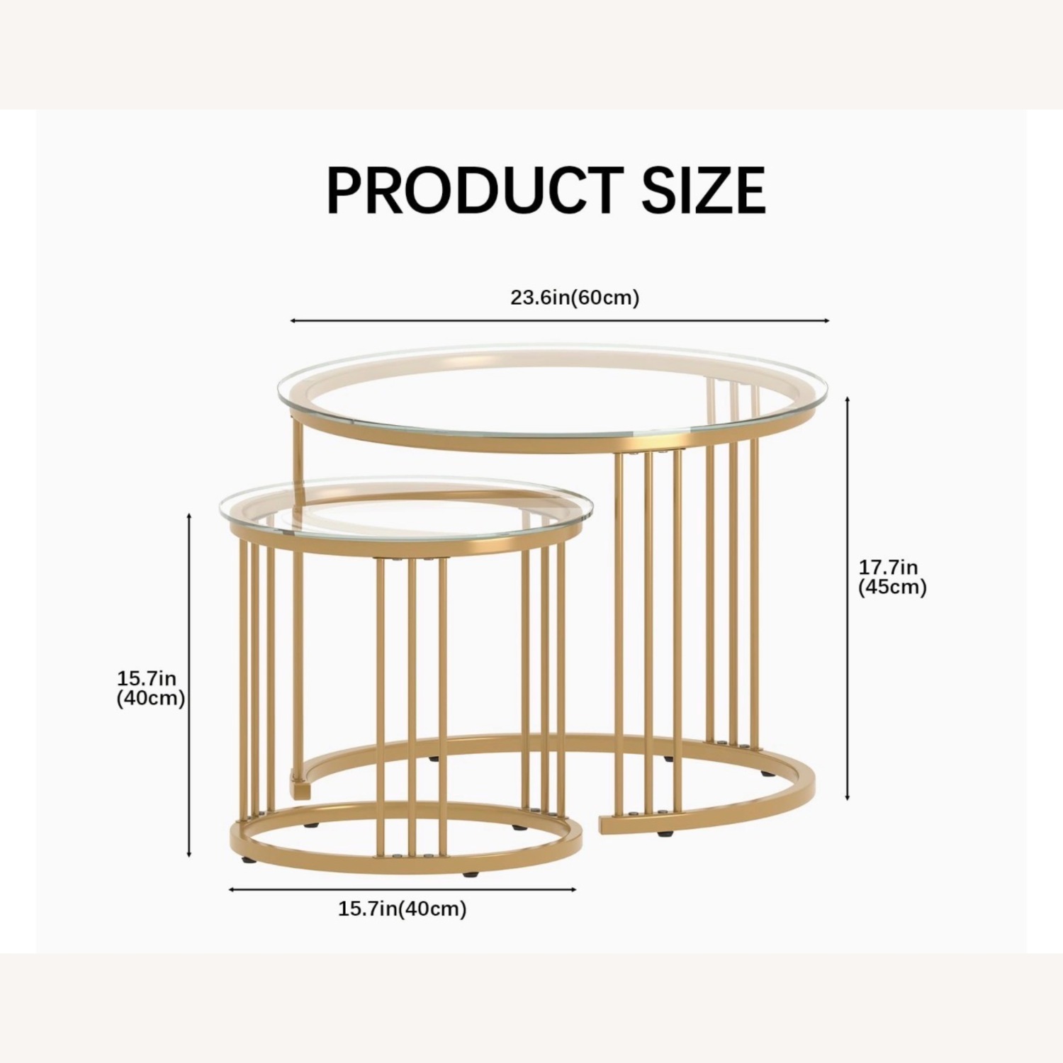 Round Coffee Table Two-piece Set  - image-3