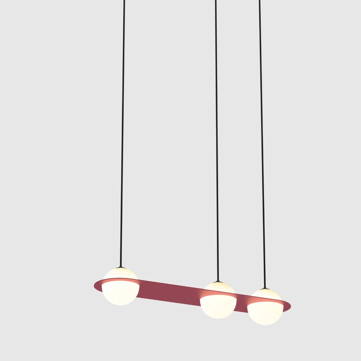 Lambert&FIls -Laurent 07  Burgundy Ceiling Lamp - image-1
