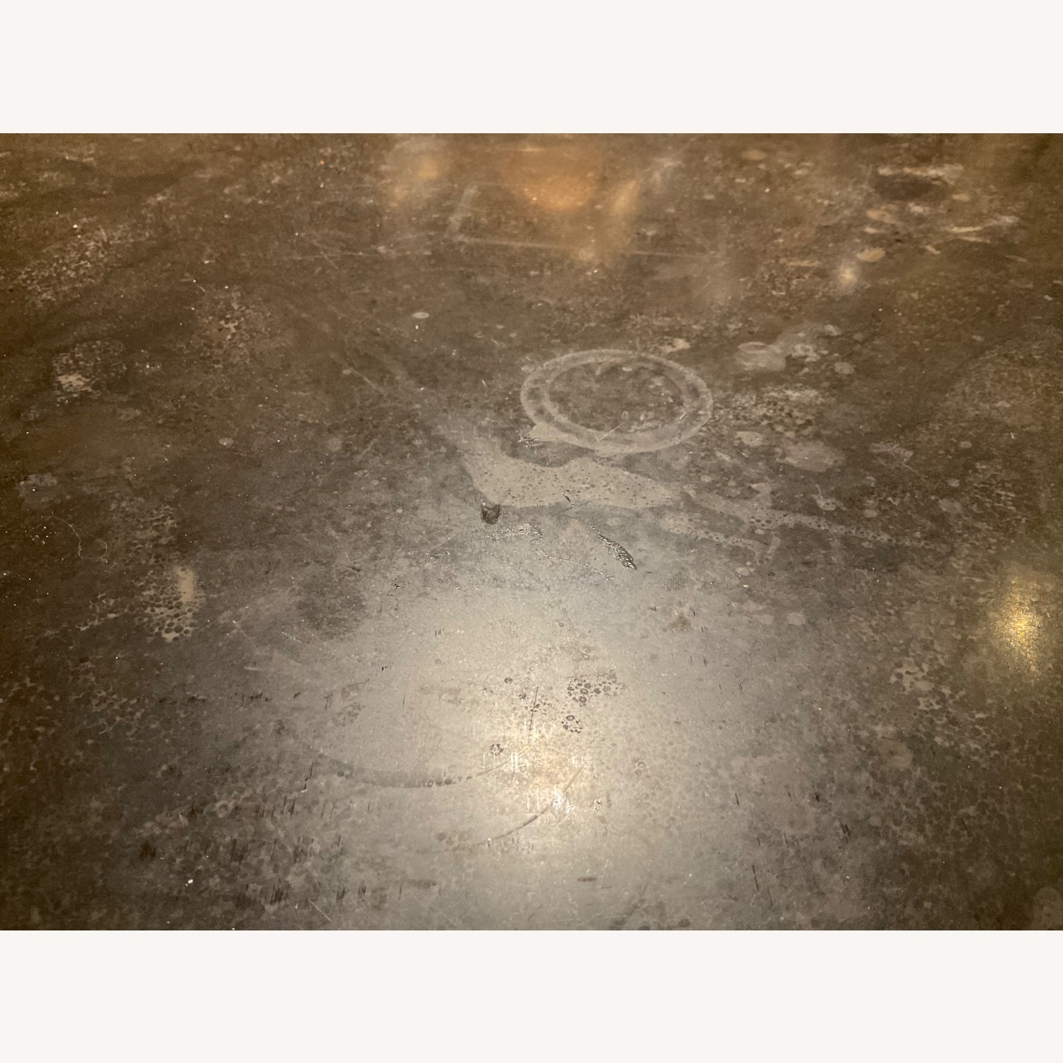 Restoration Hardware Factory Zinc & Cast Iron Dark Gray Dining Table - image-3