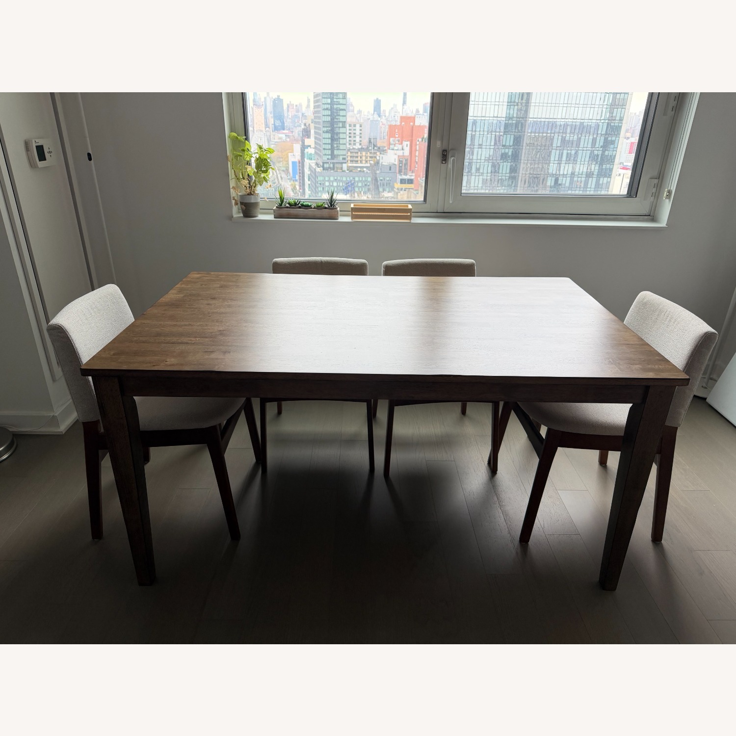 Solid Wood 60"  Dining Table - Excellent Condition - image-1