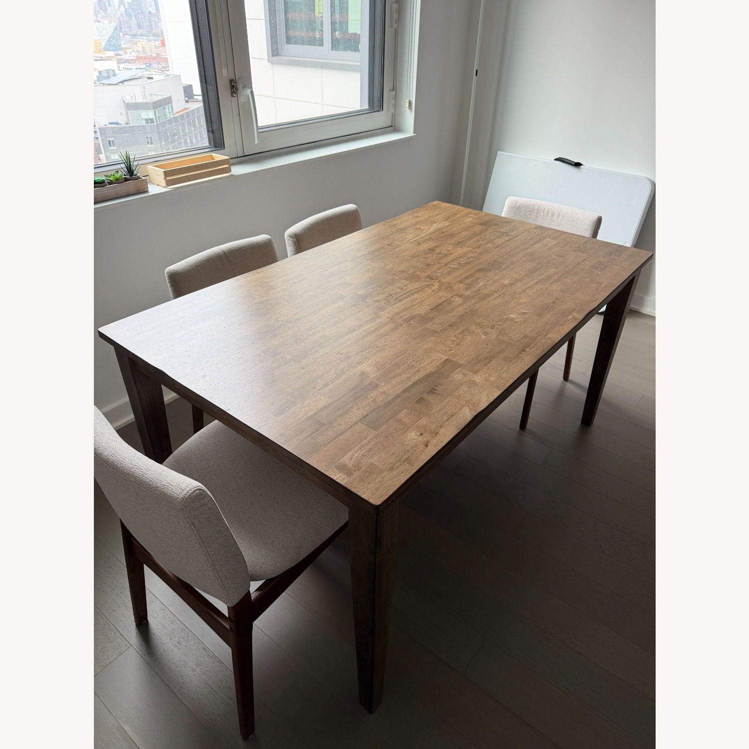 Solid Wood 60"  Dining Table - Excellent Condition - image-2