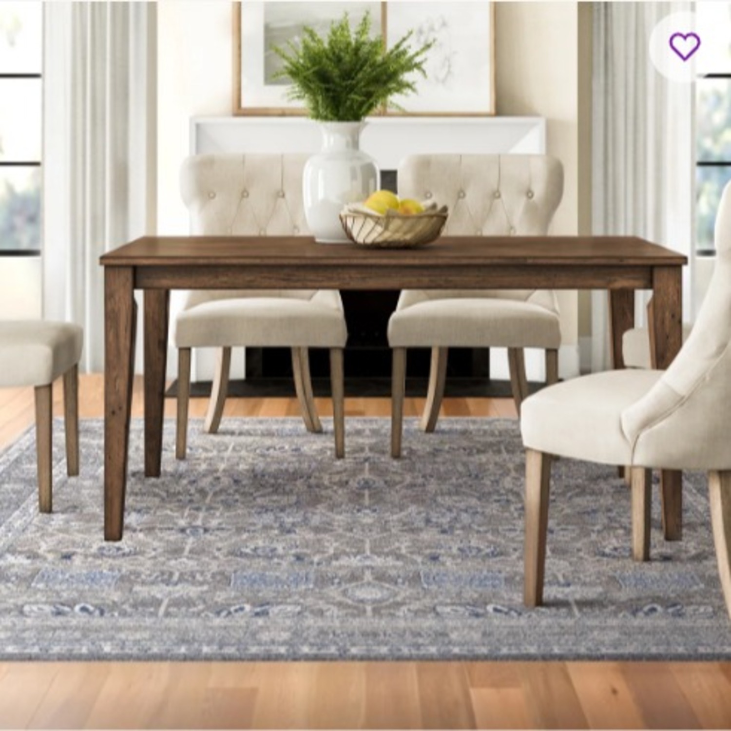 Solid Wood 60"  Dining Table - Excellent Condition - image-6