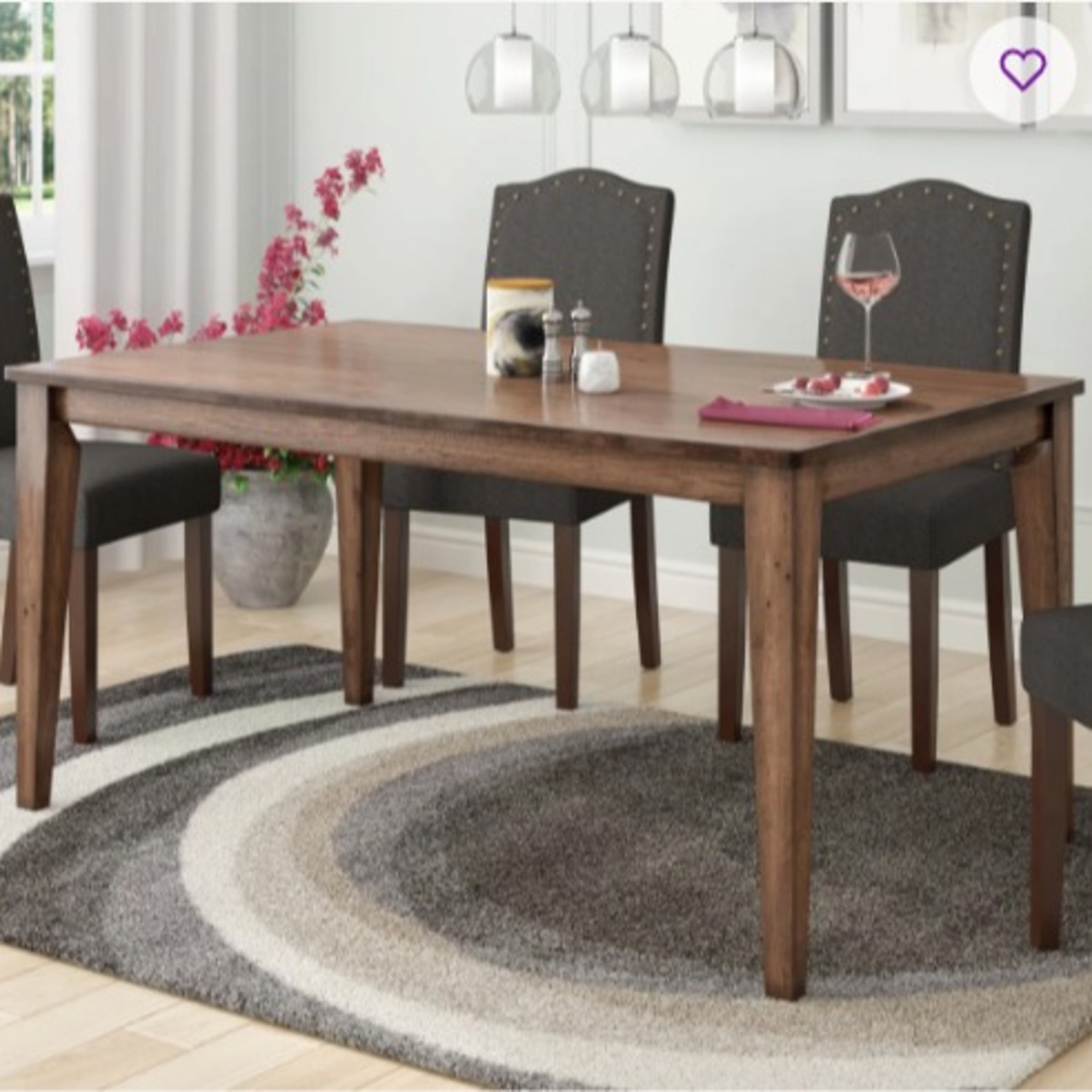 Solid Wood 60"  Dining Table - Excellent Condition - image-7