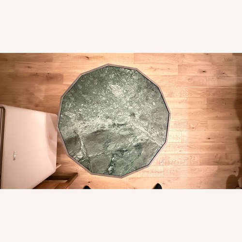 Used Crate & Barrel Light Brown Marble Coffee Table for sale on AptDeco