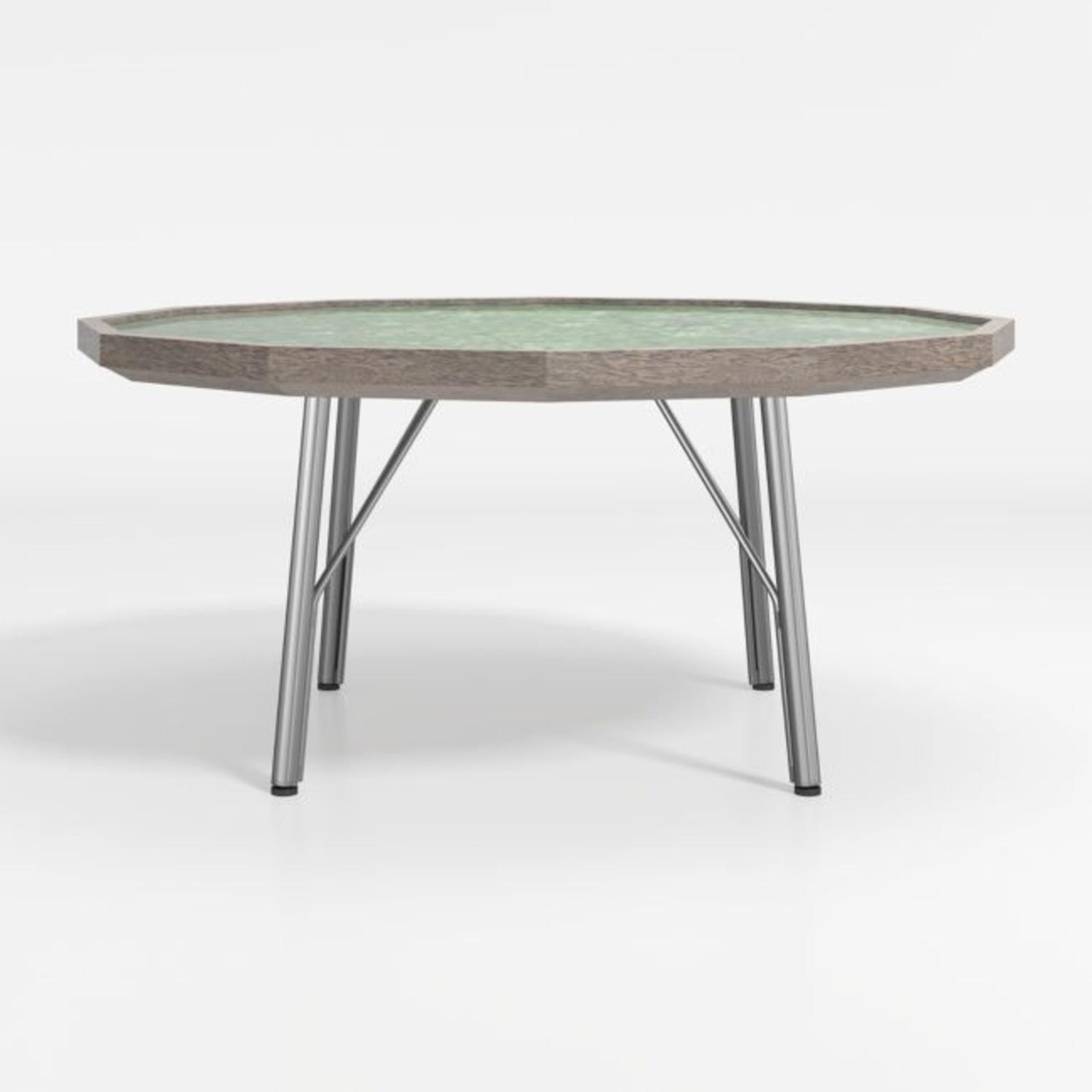 Crate & Barrel Light Brown Marble Coffee Table - image-6
