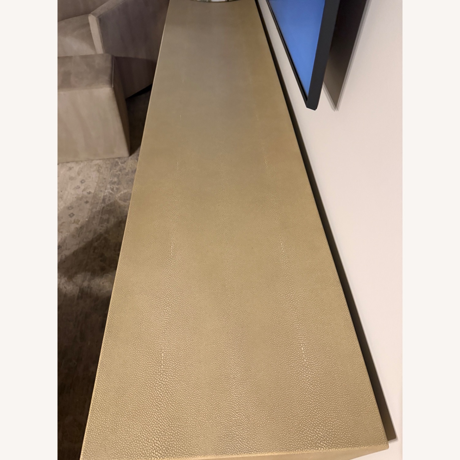 Graydon Shagreen Glass 4-Door Media Console with Drawers - image-6