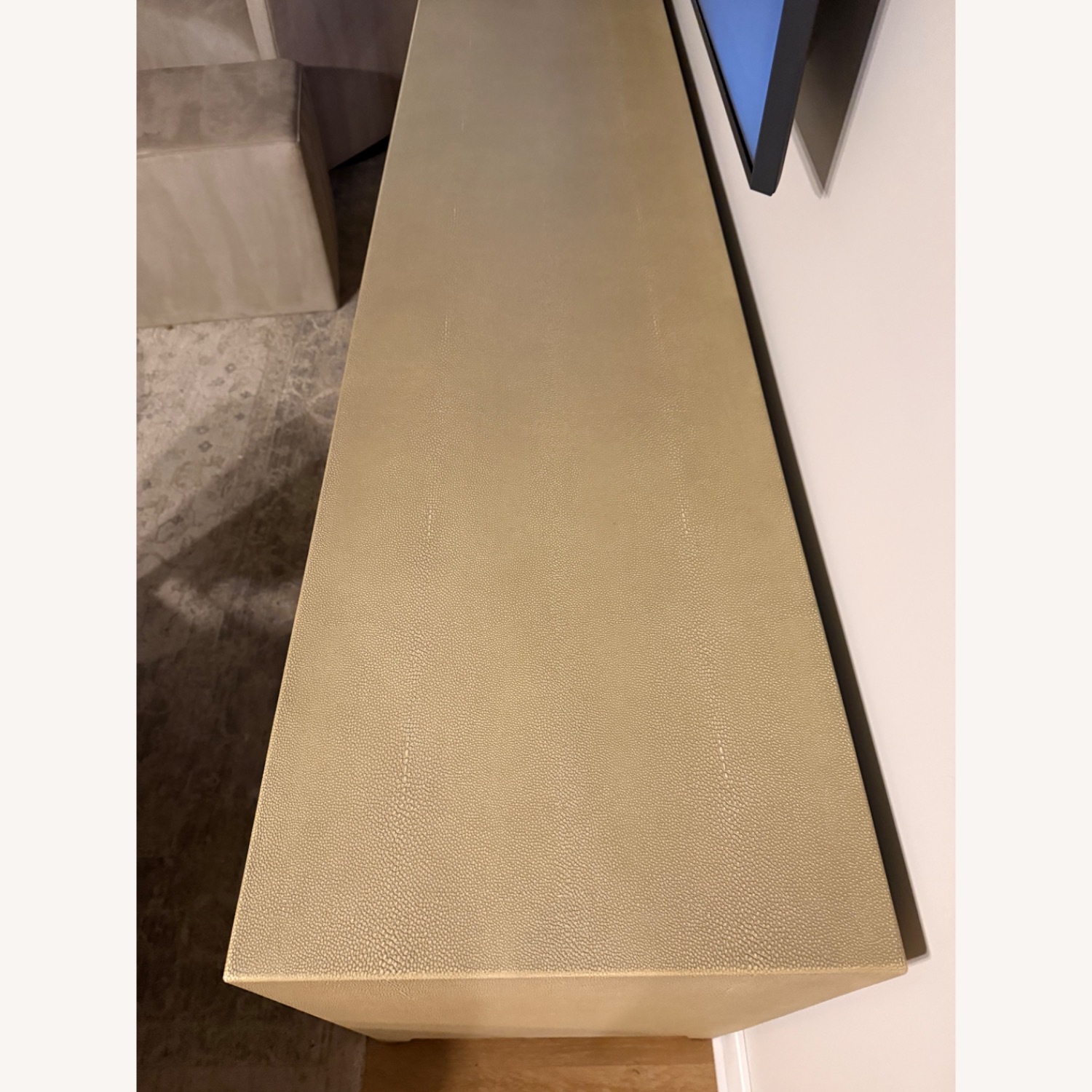 Graydon Shagreen Glass 4-Door Media Console with Drawers - image-2