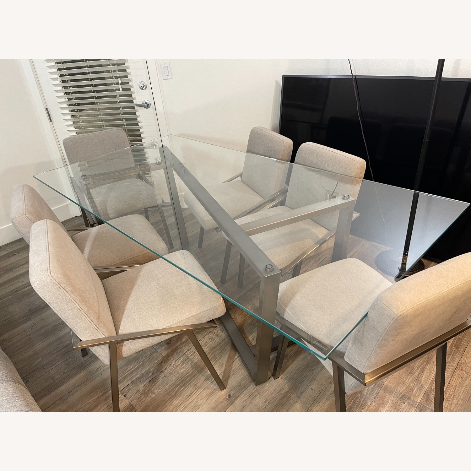 Living Spaces Daphne Glass Dining Table Set - image-3