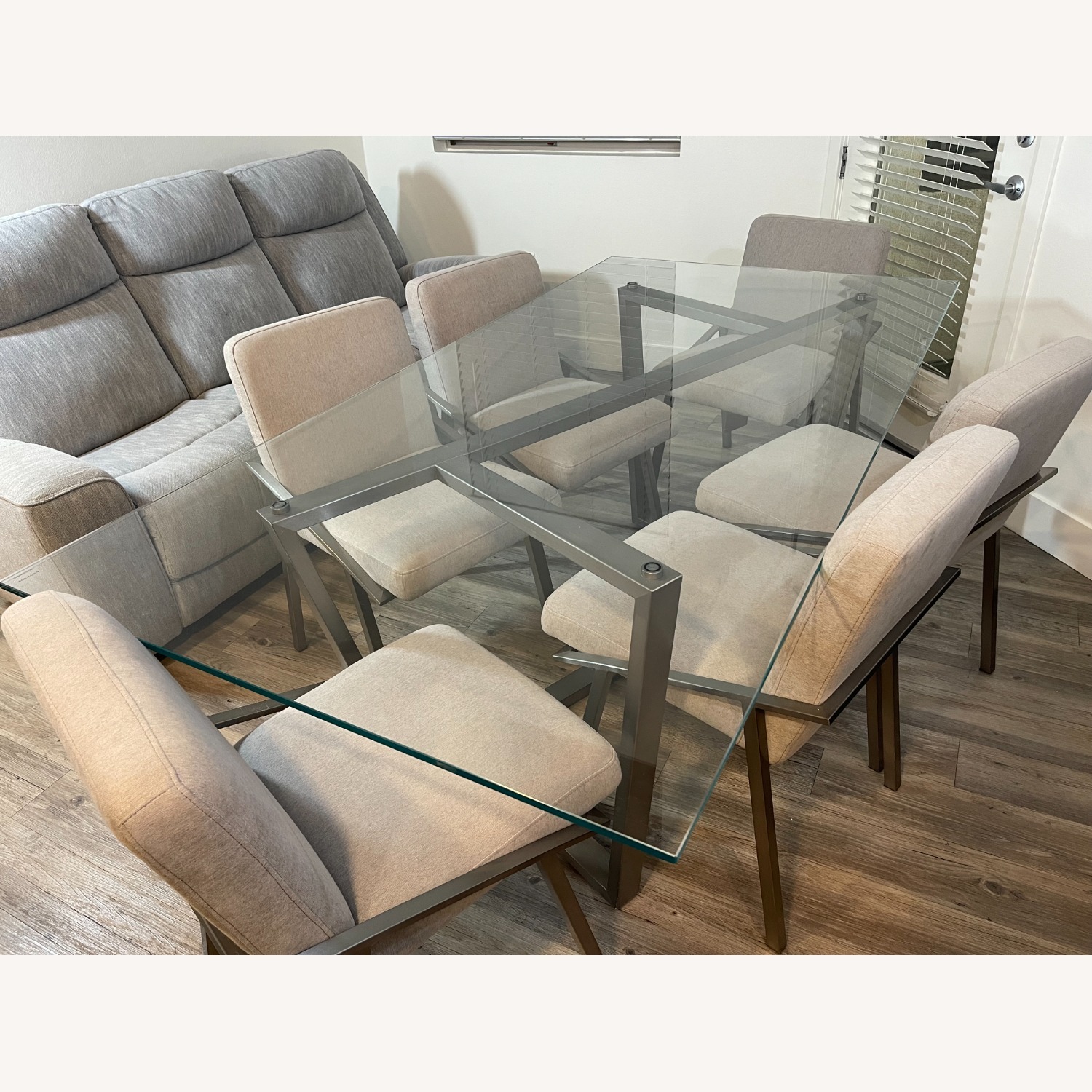 Living Spaces Daphne Glass Dining Table Set - image-1