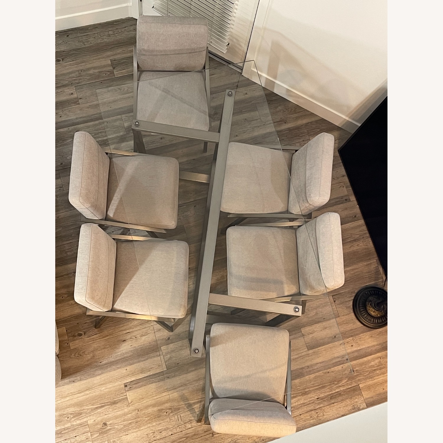 Living Spaces Daphne Glass Dining Table Set - image-2