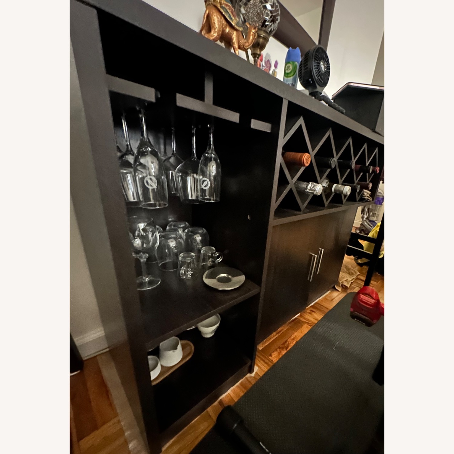 Vosso 22-Bottle Espresso Wine Cabinet - image-2