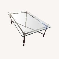 Modern Iron Glass Top Coffee Table