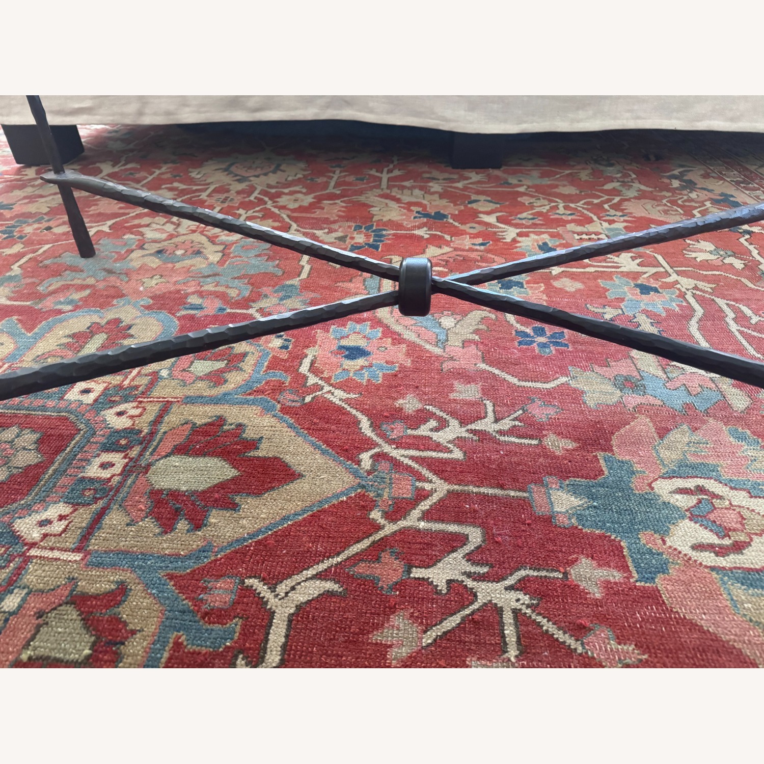 Modern Iron Glass Top Coffee Table - image-4