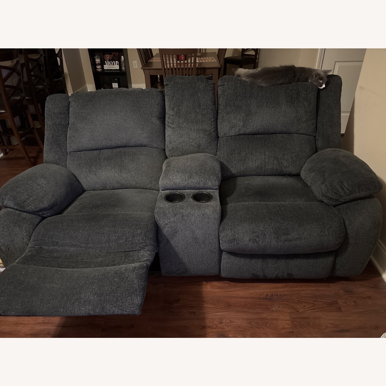 Ashley Furniture Draycoll Light Gray Fabric 2 Seater Sofa - image-3
